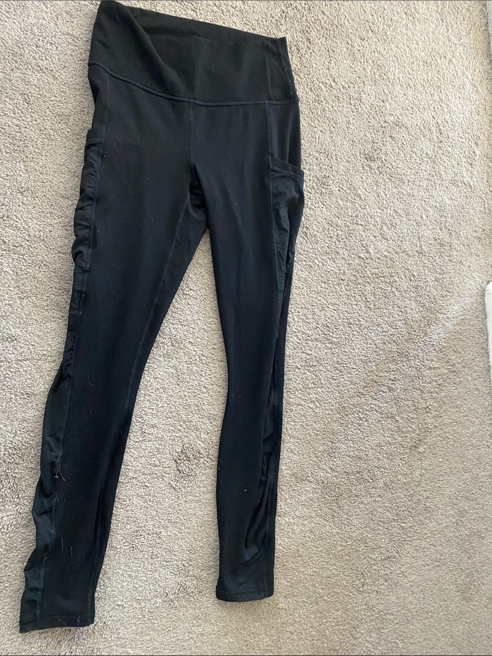 Fabletics Black High-Waist Leggings with Side Pockets